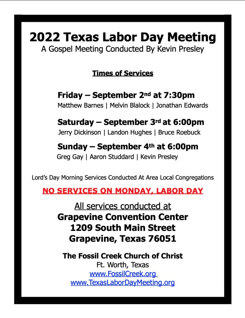 2022 Texas Labor Day Meeting